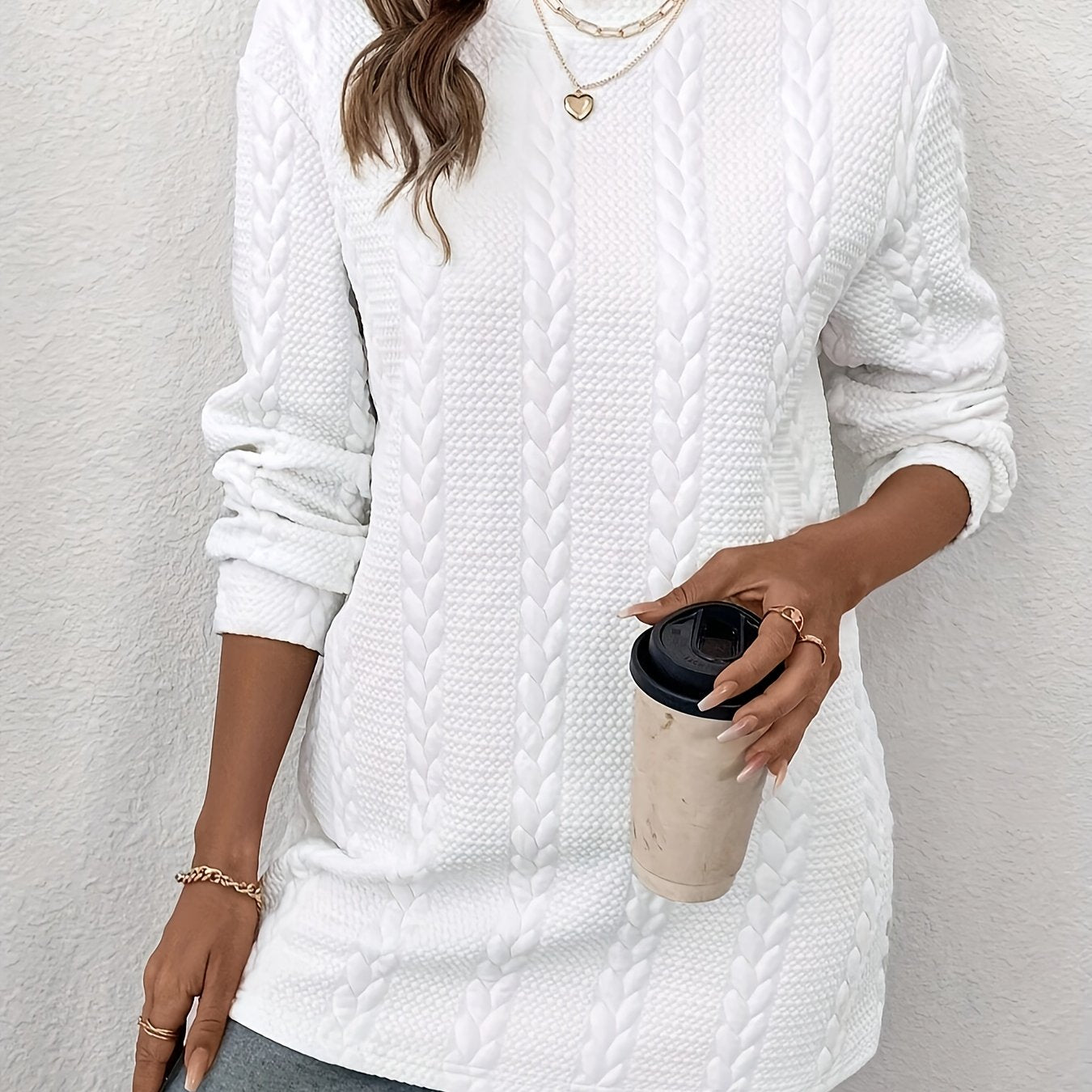 Spot Price - Women's Autumn & Winter Twisted Texture Sweatshirt